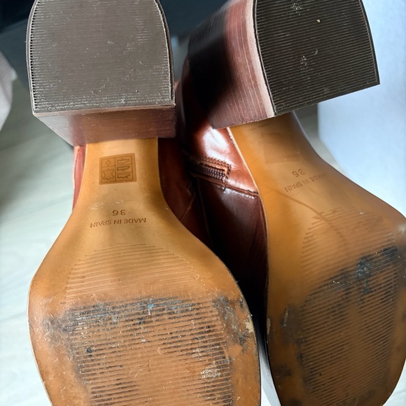 Knee High Platform Leather Lace up Boots - Picture 5 of 8